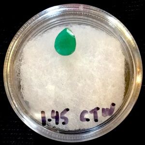 Pear Shaped Natural Columbia Emerald